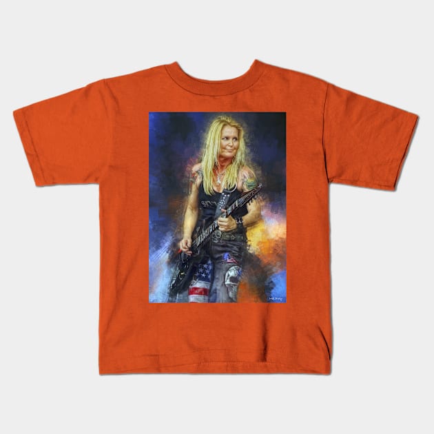 Lita Ford Kids T-Shirt by IconsPopArt